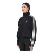 Adidas Originals Svart Half-Zip Polarf Sweatshirt Black, Dam