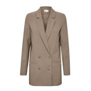 Gestuz Boxy Style Blazer Earth Brown, Dam