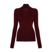 Etro Mysig Turtleneck Stickat för Kvinnor Red, Dam