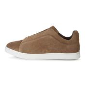 Boggi Milano Mocka Läder Sneakers Brown, Herr