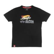 Alpha Industries Hot Wheels Svart Tee Herr T-Shirt Black, Herr