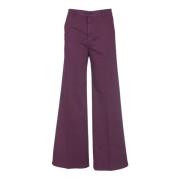 Forte Forte Essentiella Wide Leg Byxor Purple, Dam