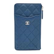 Chanel Vintage Pre-owned Laeder hem-och-kontorstillbehr Blue, Dam