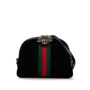 Gucci Vintage Pre-owned Mocka crossbodyvskor Black, Dam