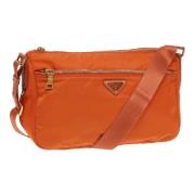 Prada Vintage Pre-owned Tyg prada-vskor Orange, Dam