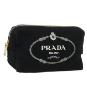 Prada Vintage Pre-owned Canvas kuvertvskor Black, Dam