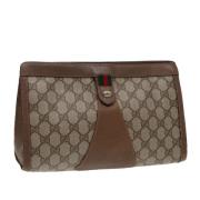 Gucci Vintage Pre-owned Laeder kuvertvskor Beige, Dam