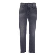 Haikure Slim Fit Spider Black Jeans Gray, Herr