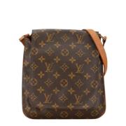 Louis Vuitton Vintage Pre-owned Canvas axelremsvskor Brown, Dam