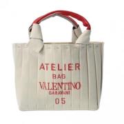 Valentino Vintage Pre-owned Laeder handvskor Beige, Dam