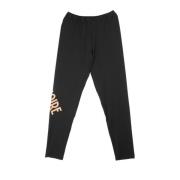 Dolly Noire Logo Leggings i Svart och Orange Black, Dam