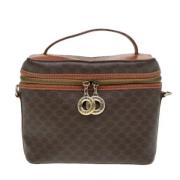 Celine Vintage Pre-owned Canvas handvskor Brown, Dam