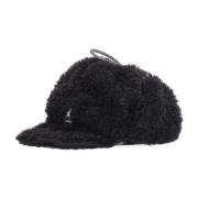 Kangol Svart Shearling Utility Flap Cap Black, Herr