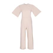 Nike Sporty Jumpsuit i Jersey Beige, Dam