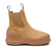 Moon Boot Beige Suede Chelsea Stövlar Beige, Dam