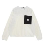 Carhartt Wip Svart Crewneck Sweatshirt med dragkedjeficka White, Dam