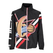 Mitchell & Ness NBA Exploded Logo Windbreaker Jacka Black, Herr