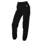 Nike Elastiska W Mid-Rise Fleece Joggers Black, Dam