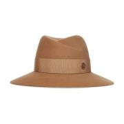 Maison Michel Beige Ull Fedora Hatt för Kvinnor Beige, Dam