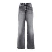 Icon Denim Stiliga Flare Grå Jeans Gray, Dam