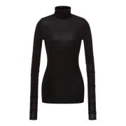 Philosophy di Lorenzo Serafini Svart Turtleneck Tröja Black, Dam