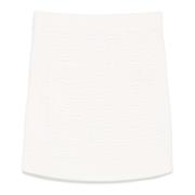 Casablanca Vit Column Stitch Mini Kjol White, Dam