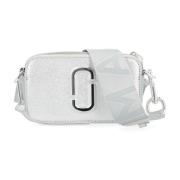 Marc Jacobs Silver Snapshot DTM Läder Crossbody Väska Gray, Dam