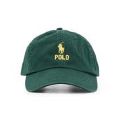 Polo Ralph Lauren Broderad Bomullsmössa med Justerbar Rem Green, Herr