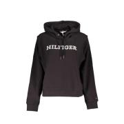 Tommy Hilfiger Stilig Broderad Hoodie Black, Dam