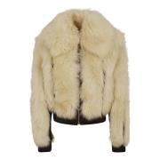 Zimmermann Lyxig Faux Fur Shearling Kappa Beige, Dam