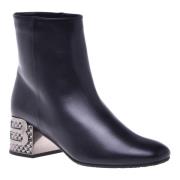 Baldinini Ankle boots in black leather Black, Dam