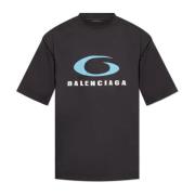 Balenciaga T-shirt med logotyp Black, Herr