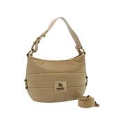 Burberry Vintage Pre-owned Nylon axelremsvskor Beige, Dam