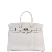 Hermès Vintage Pre-owned Canvas handvskor White, Dam