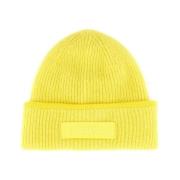 Jacquemus Gul Ullblandning Beanie Mössa Yellow, Unisex