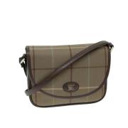 Burberry Vintage Pre-owned Canvas axelremsvskor Beige, Dam