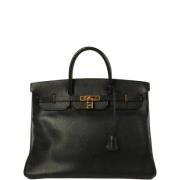 Hermès Vintage Pre-owned Canvas handvskor Black, Dam