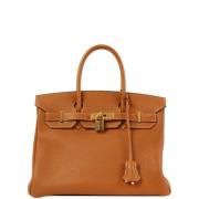 Hermès Vintage Pre-owned Canvas handvskor Brown, Dam