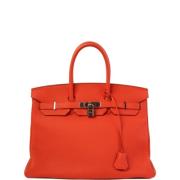 Hermès Vintage Pre-owned Canvas handvskor Red, Dam