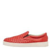 Bottega Veneta Vintage Pre-owned Laeder sneakers Orange, Herr