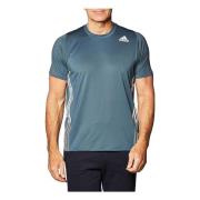 Adidas FreeLift 3 Stripes+ T-shirt Blue, Herr