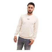 Emporio Armani Beige Sweater Herr Stilren Trendig Bekväm Beige, Herr