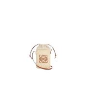 Loewe Fyrkantig ficka Palma de Iraca Beige, Dam