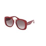 Max Mara Gradient Smoke solglasögon i Bordeaux ram Red, Dam