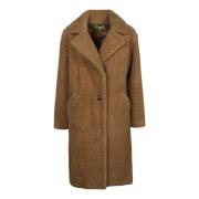 Michael Kors Shearling Teddy Coat Brown, Dam