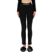 Paco Rabanne Logo Leggings för Kvinnor Black, Dam