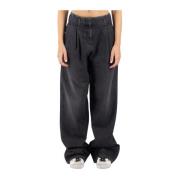 Golden Goose Loose-Fit Jeans Black, Dam