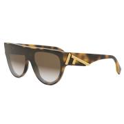 Fendi Stiliga solglasögon brun Havana ram Brown, Unisex