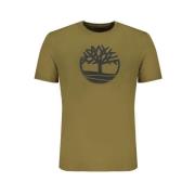 Timberland Grön Bomull T-shirt Green, Herr