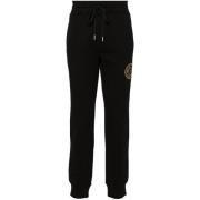 Versace Jeans Couture Svarta Sweatpants för Män Black, Herr